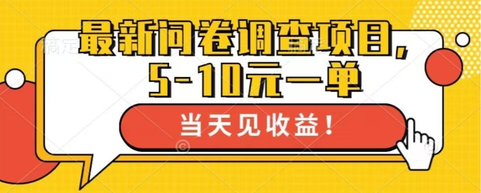 最新问卷调查项目，共12个平台，单日零撸100＋-小哥网