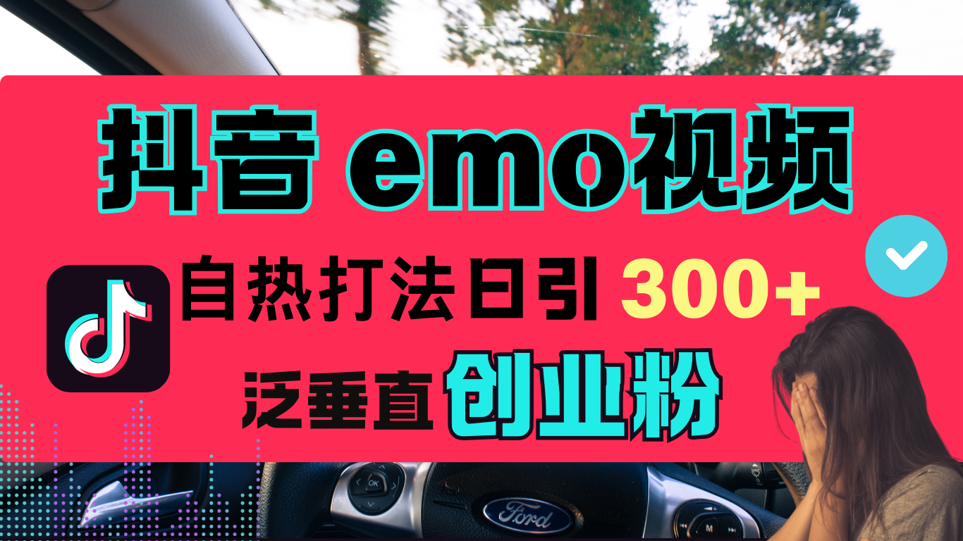 抖音“EMO视频”自热流打法，日引300+泛垂直创业粉-小哥网