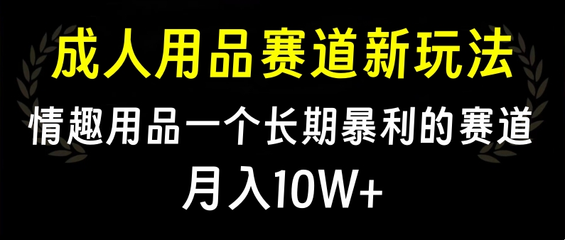 大人用品赛道新玩法，情趣用品一个长期暴利的赛道，月入10W+-小哥网